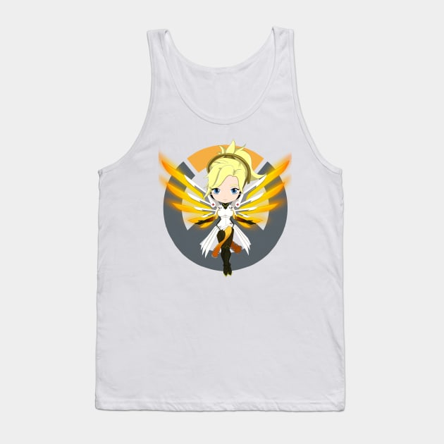 Overwatch Angel of Mercy Tank Top by Pastelpandabum